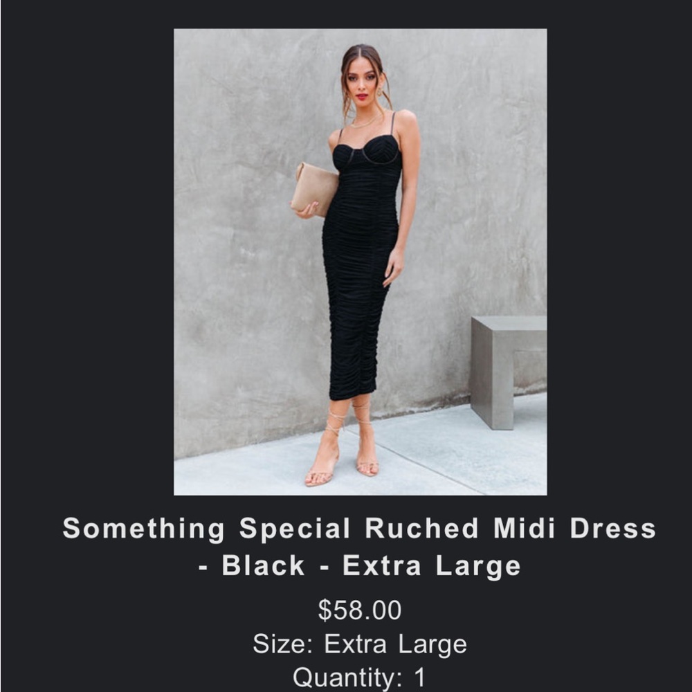 NWT Vici Black Midi